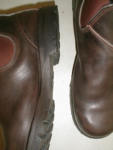 Another photo of Redback boots resoled with Vibram lug soles- style #1705