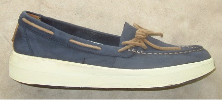 Image of a Sperry shoe with a shoe  lift for a person with a leg length discrepancy.