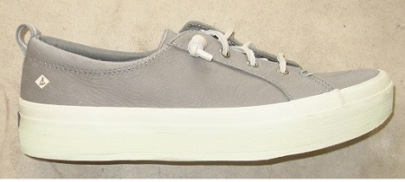 Image of a Sperry shoe with a shoe lift for a person with a leg length discrepancy.