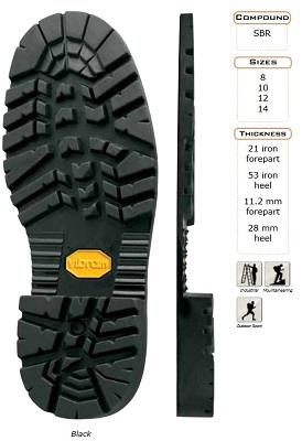 Image of the Vibram Olympia sole, the Vibram #1275.